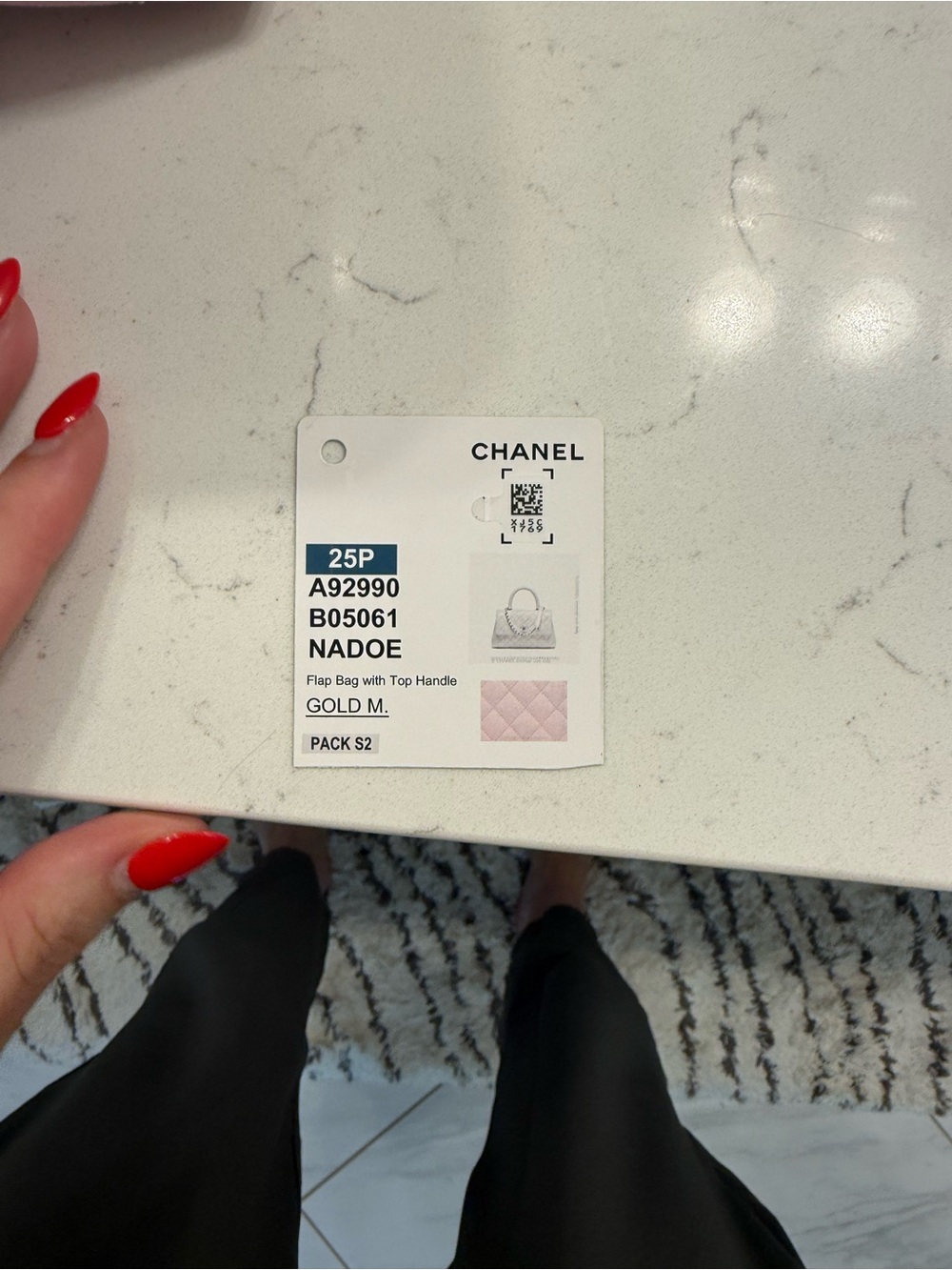 Chanel Quilted Top Handle Bag in Pastel Pink - Picture 10 of 16
